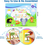 Ayyomo Spanish & English Busy Books for Toddlers, Bilingual Preschool Activity Book for 3 4 5 Year Old, Kids Easter Basket Stuffers, Interactive Educational Learning Activities Birthday Gifts