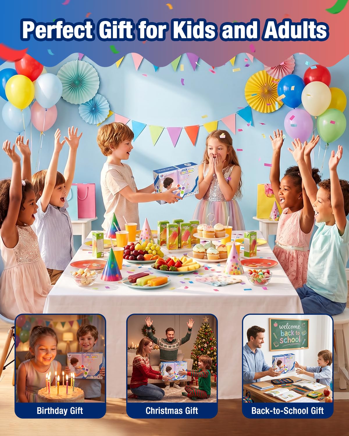 Ayyomo Music Pop‑Light Handheld Game, 2‑Mode Reaction Toy with LED Strip | Indoor Outdoor Reachargeable Electronic Toy, Birthday Gifts for Kids Age 5+, Boys Girls Adult, Party Game, STEM, Screen Free